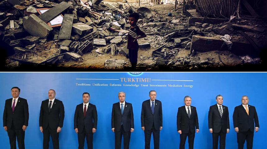 Erdoğan da katıldı! T&uuml;rk Devletleri Teşkilatı Zirvesi sonrası ortak bildiri: Liderlerden Gazze mesajı