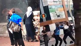 Saç saça baş başa kavga daha da büyüdü! Genç kızların silahlı kavgası