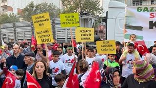 Kahramanmaraş'ta Gazze'ye Bir Nefes Ol, Ses Ver Pazarcık mitingi yapıldı