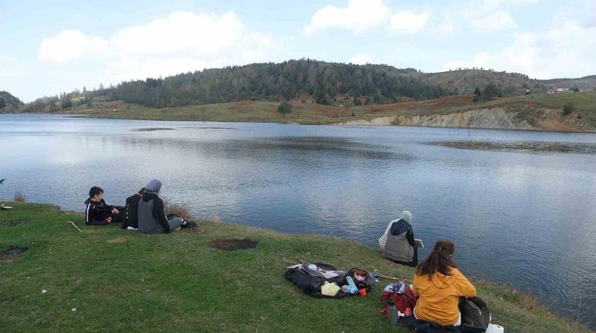 Zorlu parkurda sonbaharın tonlarını keşfettiler