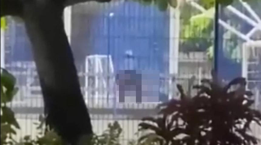 Skandal görüntüler! Çevrelerindekilere aldırış etmeden çocuk parkının yakınında cinsel ilişkiye girdiler