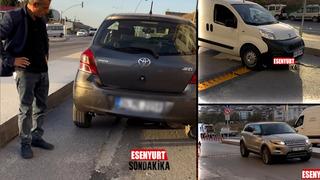 Ne tabelayı gördüler ne kapanı! 10 dakika içinde aynı yola giren 4 araç peş peşe lastiklerinden oldu: Esenyurt'tan sıra dışı görüntüler