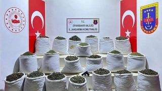 Diyarbakır'da 914 kilogram esrar ve 7 bin 350 kök Hint keneviri ele geçirildi