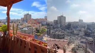 Gazze'deki son durum! Yıkımın boyutu öncesi ve sonrası görüntüleriyle ortaya çıktı... Ölü sayısı 10 bini aştı