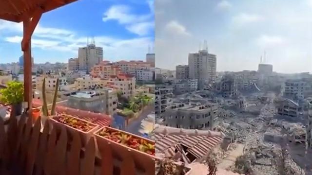 Gazze'deki son durum! Yıkımın boyutu öncesi ve sonrası görüntüleriyle ortaya çıktı... Ölü sayısı 10 bini aştı