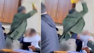 İstanbul’daki bir lisede şoke eden görüntü! Öğrencisini kitapla acımasızca dövdü! ‘Daha da vuracağım…’