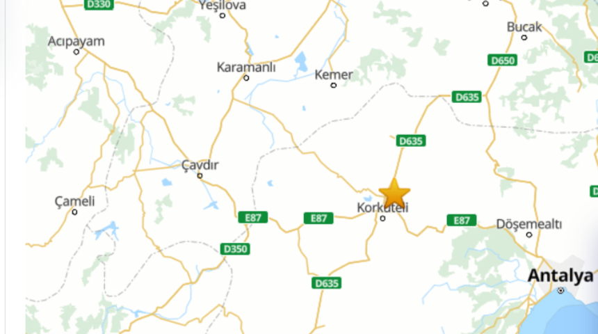 SON DAKİKA | Antalya Korkuteli'nde 4.5 büyüklüğünde deprem! AFAD ve Kandilli Rasathanesi peş peşe duyurdu