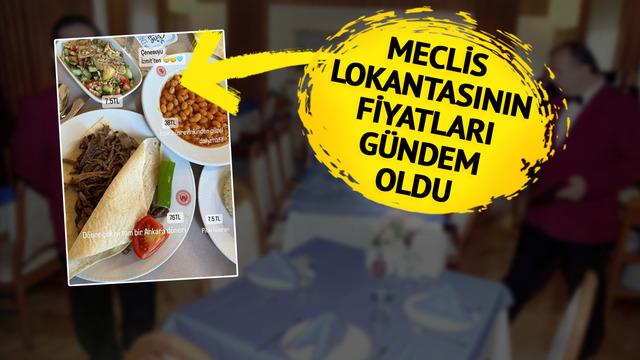 Sosyal medya bu fotoğrafı konuşuyor! Meclis lokantasının fiyatları gündem oldu: Ankara döneri, ispir fasulyesi, pilav, salata...