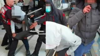 Sosyal medya fenomeni AVM'nin ortasında saldırıya uğradı! O anlar saniye saniye kaydedildi... Güvenlik görevlilerinin arasına saklandı