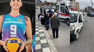 Milli voleybolcu Büşra Kılıçlı, çocuğu ile birlikte trafik kazası geçirdi