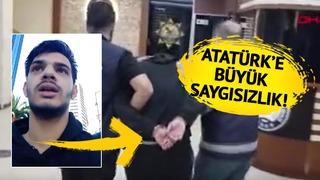 Atatürk'e büyük saygısızlık sonrası ters kelepçeyle gözaltına alındı! Camide imam dua edince hakaret etmişti... Sosyal medyada tepki çeken görüntüler