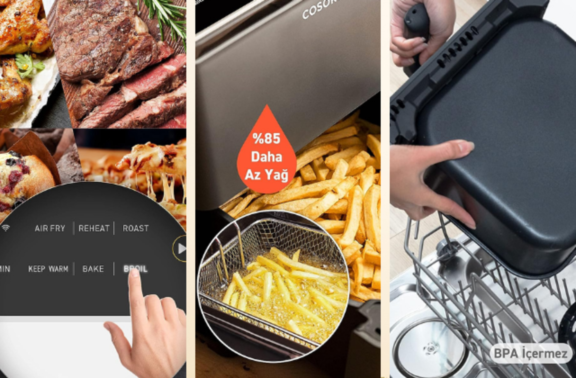 Fiyatı düştü! Yüksek pişirme kapasitesine sahip airfryerda indirim