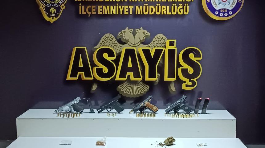 İskenderun'daki asayiş uygulamalarında 9 kişi gözaltına alındı