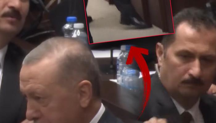 Erdoğan’ın konuşması sırasında dikkat çeken an! Koruması jet hızıyla etkisiz hale getirdi