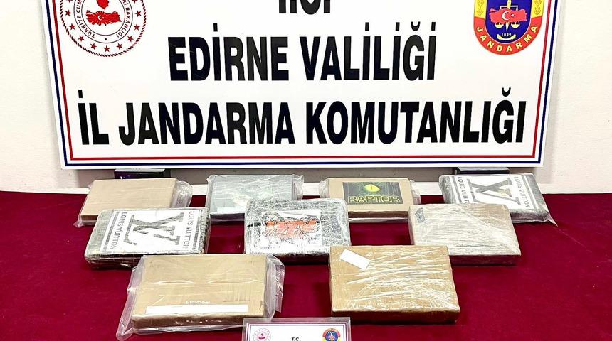 Edirne'de bir tırda 10 kilogram kokain ele geçirildi