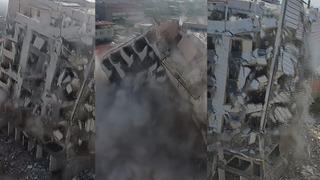 Yer: Hatay! 8 katlı bina korna sesiyle yıkıldı... O anlar kamerada