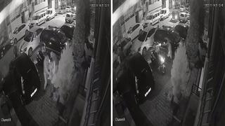 Komşuların silahlı çöp atma kavgası kamerada! Dayak yiyen adam dehşet saçtı