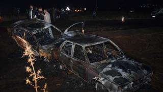 Şanlıurfa'da çarpışan iki otomobil yandı, 1 kişi yaralandı