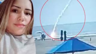 Plajda yürürken üzerine yıldırım düştü! O anlar anbean güvenlik kamerasına yansıdı... Kolombiya'da korkunç olay