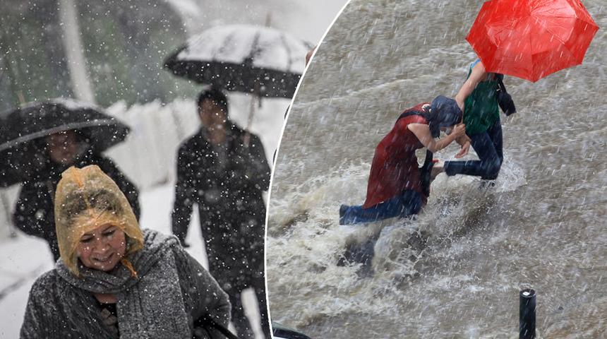 Şiddetli yağış ve kar yağışı… Meteoroloji’den uyarılar peş peşe geldi: Hafta sonu için plan yapanlar dikkat! Tüm yurdu esir alacak