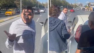 Otobüsün önünü kesti, ortalık karıştı! 'Kapıyı aç dövelim şunu'