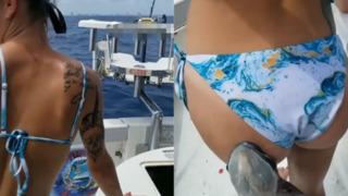 Sosyal medyada gündem yaratan görüntüler! Kalçasından köpek balığının ısırdığını söyledi... Kurgu mu gerçek mi?