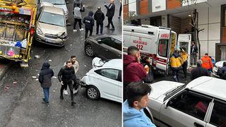 Bağcılar'da çöp kamyonu çok sayıda araca çarparak durabildi! Şoför yokuş aşağı giden araçtan atladı