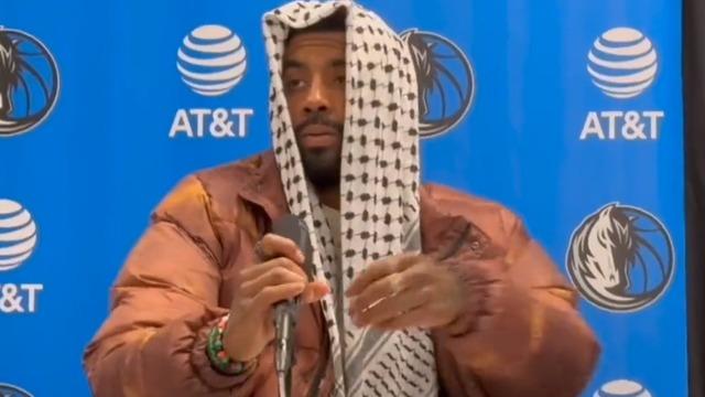 NBA yıldızı Kyrie Irving'den Filistin'e destek! Basın toplantısında kefiye giydi