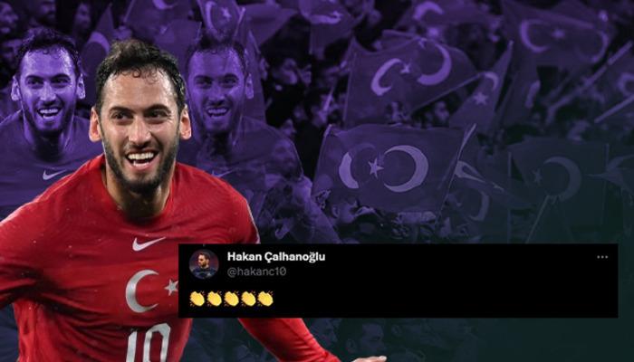 Hakan Çalhanoğlu’ndan sitemkar emoji! ‘En güzel milli takım’ yorumuna alkışlı protesto…Milli Takım