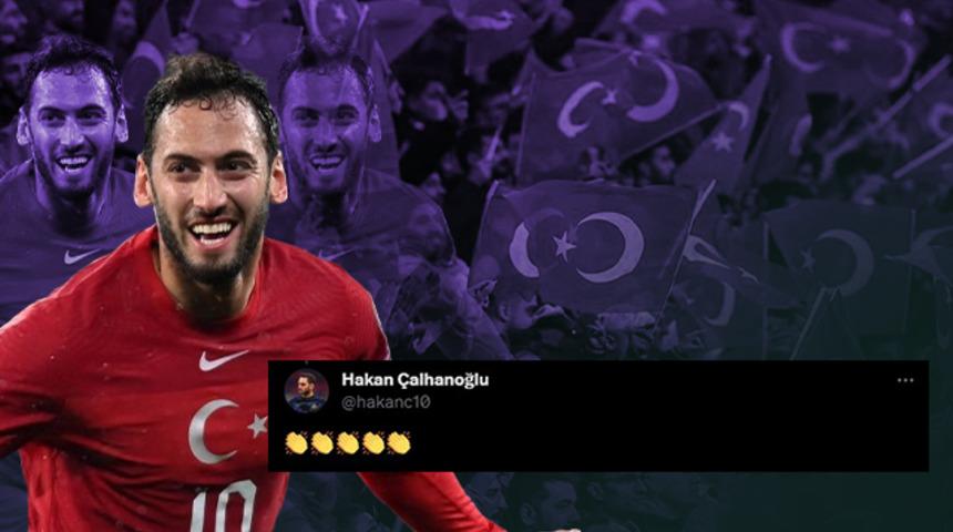 Hakan Çalhanoğlu'ndan sitemkar emoji! 'En güzel milli takım' yorumuna alkışlı protesto...