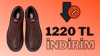 Fiyatı 2 bin 538 TL'ye düştü! Hakiki deri Camper ayakkabıda indirim