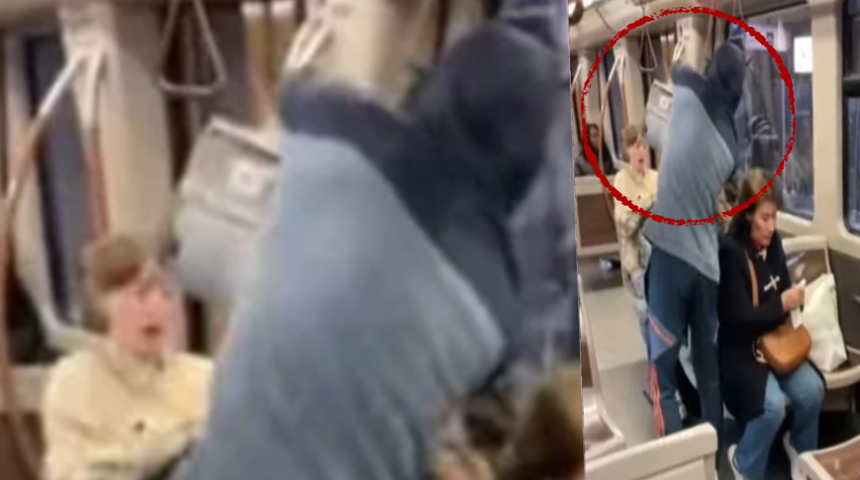 Belçikalı YouTuber'dan şoke eden hareket! Metroyu birbirine kattı... Yolcunun üzerine köpek pisliği dolu kovayı boşalttı