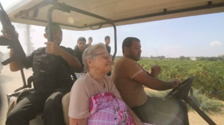 Dünya onu golf arabasındaki görüntüsüyle tanımıştı! Geçici ateşkeste ilk rehine takasında serbest bırakılanlar arasında yer aldı