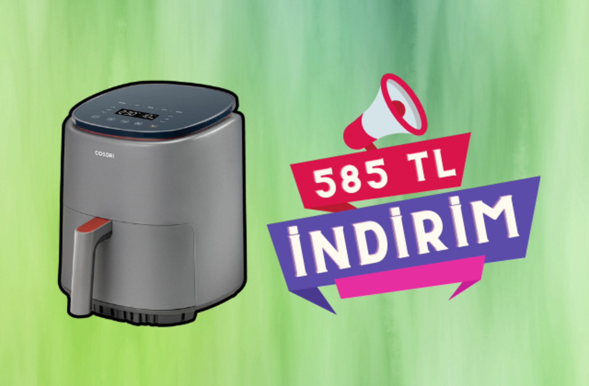 Fiyatı 1999 TL'ye düştü! Cosori Lite Sıcak Hava Fritözü'nde fırsat