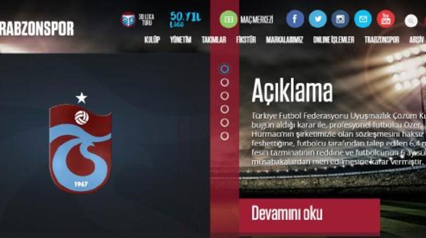 Trabzonspor, &Ouml;zer Hurmacı davasını kazandı
