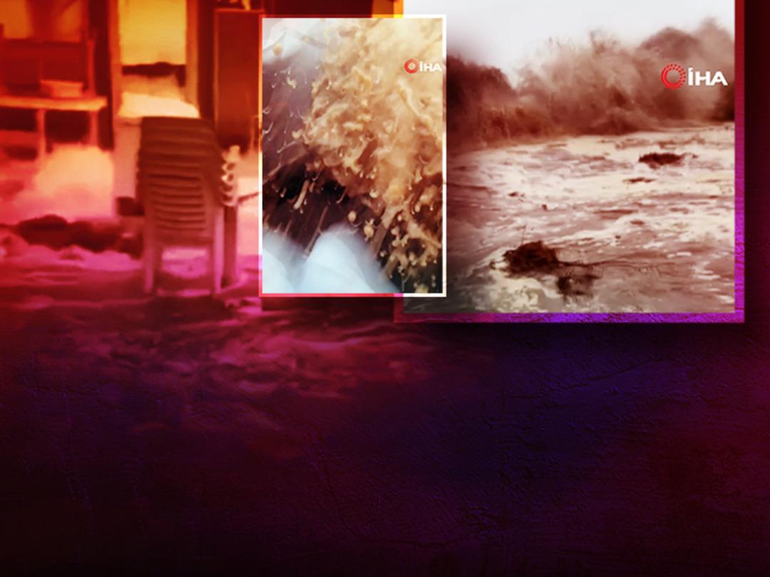 O sırada arabanın camı a&ccedil;ıktı... G&ouml;r&uuml;nt&uuml;ler dehşete d&uuml;ş&uuml;rd&uuml;! Denizle yol birleşti 'Kimse geri gelmesin'