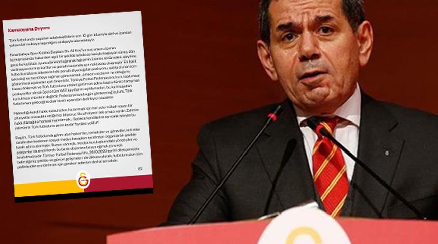 Galatasaray'dan hakem kararlarıyla ilgili çok sert bir açıklama yayınlandı! "Hakemler ve Fenerbahçe..."