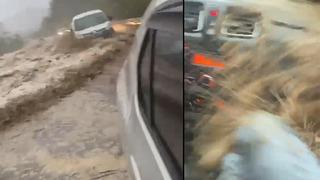 Artvin'de büyük dalgalar caddeye ulaşmıştı! Dalgalara aracın içinde maruz kalan kişi yaşadığı korkuyu anlattı: Arabanın içi su doldu