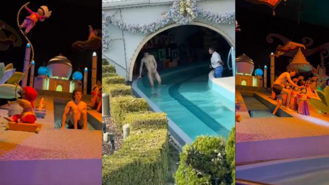 Çocuk tema parkında ilginç anlar! Kıyafetlerini yırtıp çırılçıplak kaldı... Ortalığı birbirine katıp tek tek tüm oyuncaklara bindi