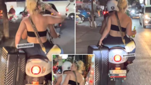 Motosiklete binme şekli sosyal medyada tepki çekti! Rahatını bozmayınca yorum yağmuruna tutuldu... Görüntüler çok konuşuldu