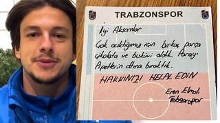 Trabzonsporlu oyuncular büfeden aldıkları çikolata ve bisküvilerin parasını not yazarak bıraktılar