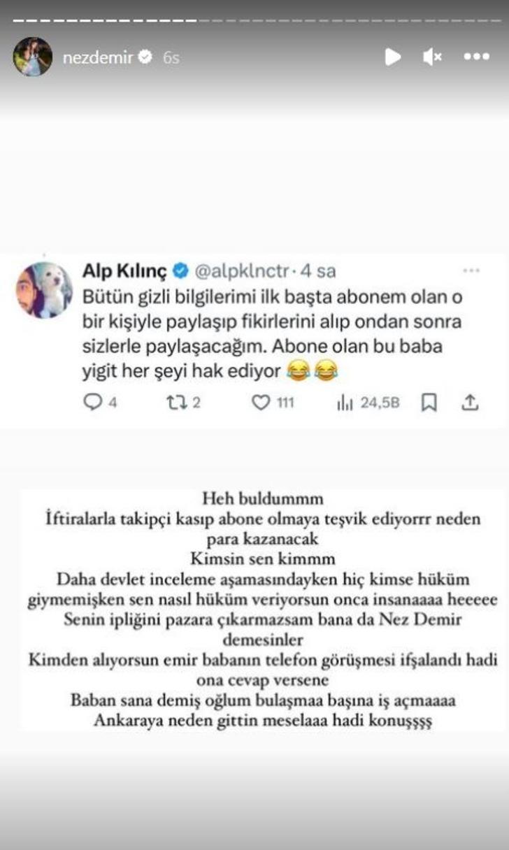 Mal varlığına el konulmuştu! Nez Demir diğer fenomenleri ifşalayan Alp Kılınç hakkında olay iddialarda bulundu! "12 dairesi var..." G5