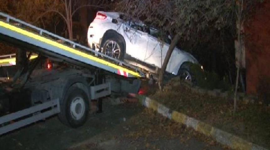 Ataşehir'de cip sitenin bah&ccedil;esine d&uuml;şt&uuml;