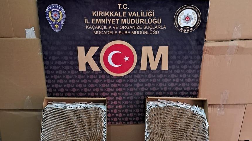 Kırıkkale'de 420 bin  makaron ele geçirildi