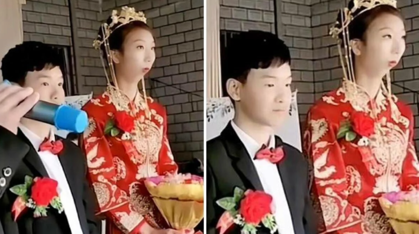 Sosyal medya bu çifti konuşuyor! Bir an olsun yüzleri gülmedi... "Düğün mü cenaze mi belli değil"