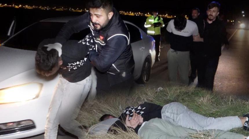 Aksaray'da gece yarısı hareketli dakikalar! Bir polis yaralandı, b&ouml;yle yakalandılar 