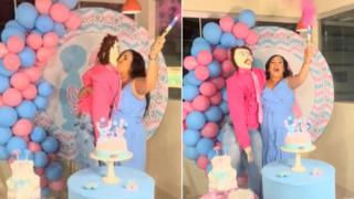 Sonunda bu da oldu! Bez bebekle evlenen kadın ikinci kez hamile olduğunu söyleyip cinsiyet partisi yaptı