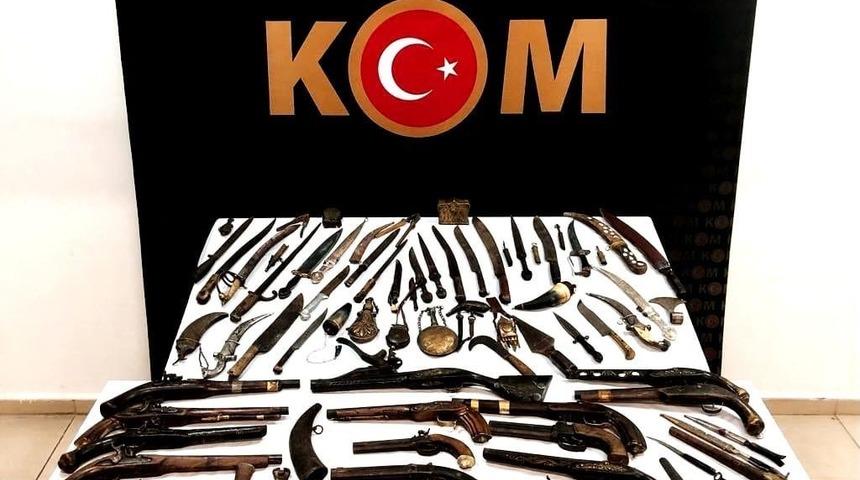 Tarihi eser operasyonunda 123 adet obje ele geçirildi