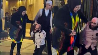 Kocasını restorandan yaka paça çıkartan kadının görüntüleri sosyal medyadan viral oldu! Ben buna 3 gün gülerim