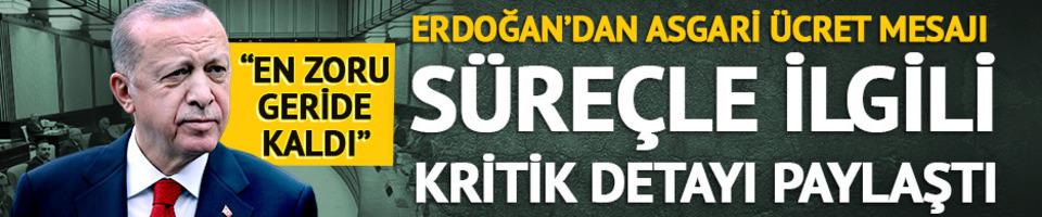 Cumhurbaşkanı Erdoğan'dan Kabine sonrası enflasyon ve asgari ücret mesajı